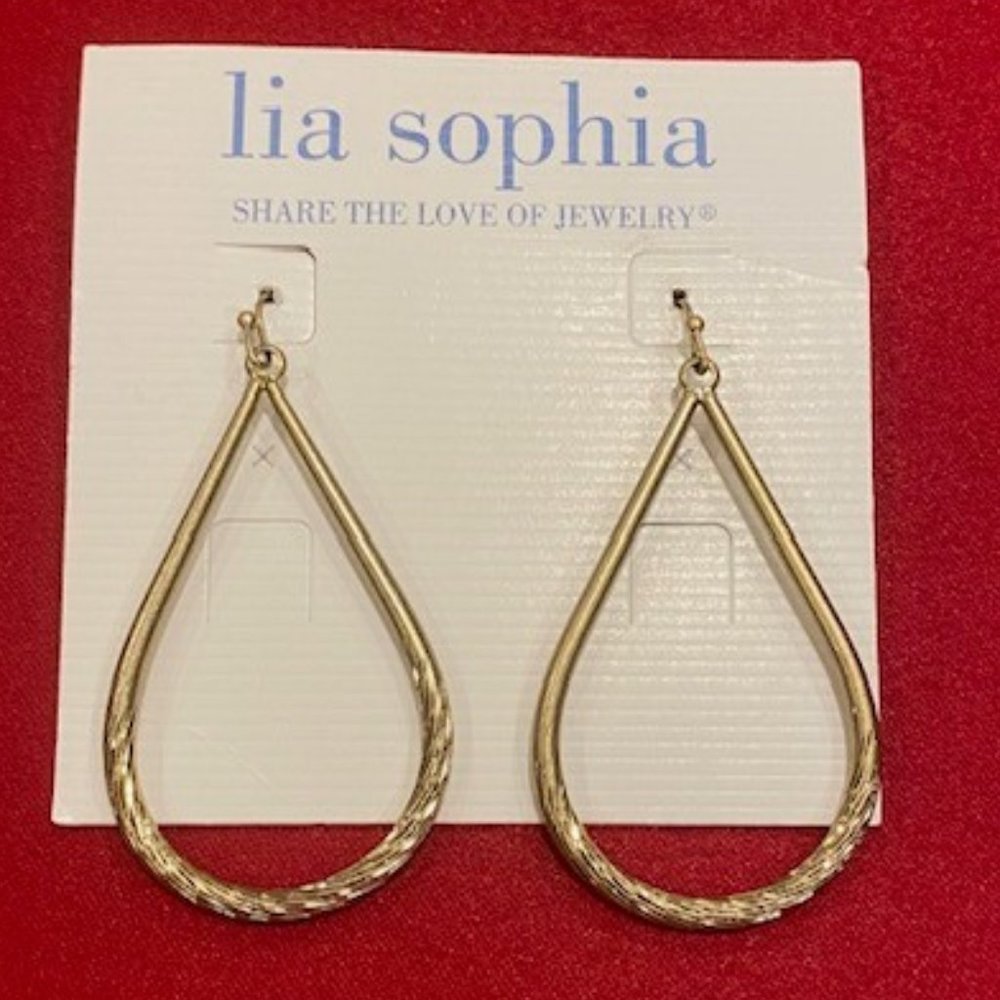 LIA SOPHIA Gold Drop Earrings